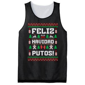 Feliz Navidad Putos Funny Christmas Sweater Design Sweatshirt Mesh Reversible Basketball Jersey Tank