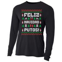 Feliz Navidad Putos Funny Christmas Sweater Design Sweatshirt Cooling Performance Long Sleeve Crew