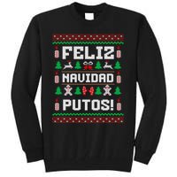 Feliz Navidad Putos Funny Christmas Sweater Design Sweatshirt Tall Sweatshirt