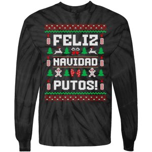 Feliz Navidad Putos Funny Christmas Sweater Design Sweatshirt Tie-Dye Long Sleeve Shirt