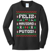 Feliz Navidad Putos Funny Christmas Sweater Design Sweatshirt Kids Long Sleeve Shirt