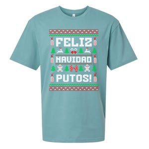 Feliz Navidad Putos Funny Christmas Sweater Design Sweatshirt Sueded Cloud Jersey T-Shirt