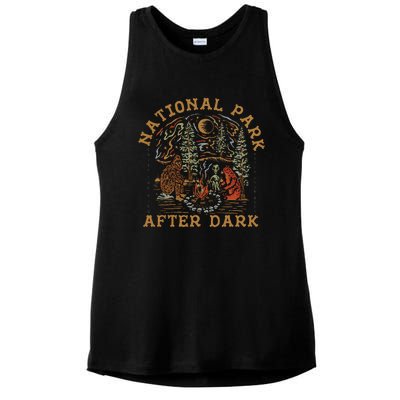 Funny National Park After Dark Adventure Ladies PosiCharge Tri-Blend Wicking Tank