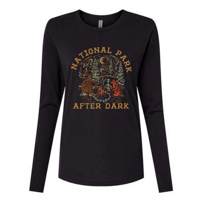 Funny National Park After Dark Adventure Womens Cotton Relaxed Long Sleeve T-Shirt