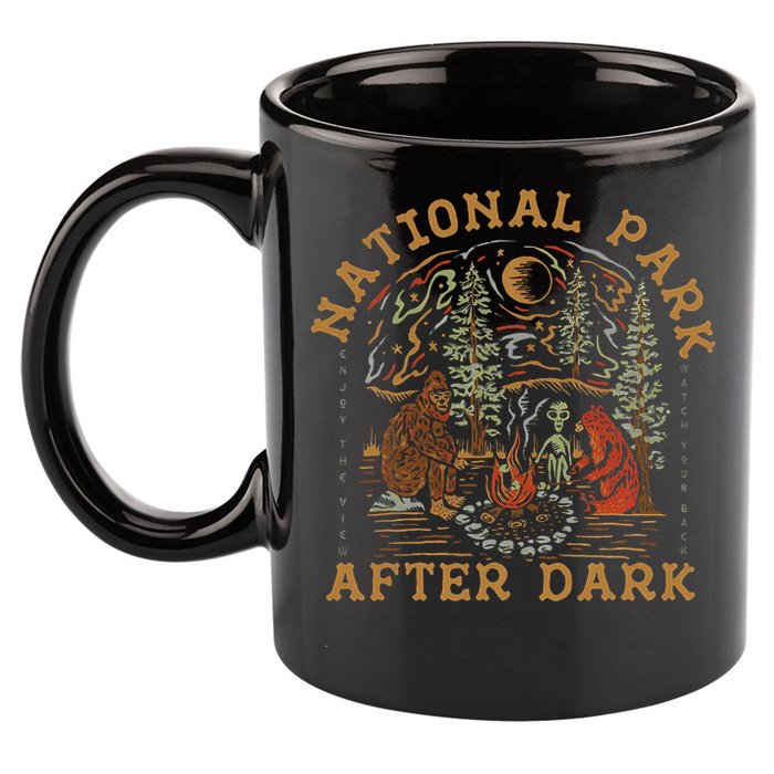 Funny National Park After Dark Adventure 11oz C Handle Ceramic Mug