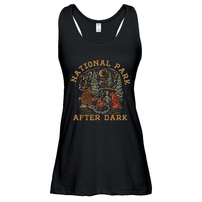 Funny National Park After Dark Adventure Ladies Essential Flowy Tank