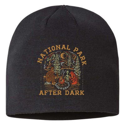 Funny National Park After Dark Adventure Sustainable Beanie