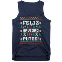 Feliz Navidad Putos Funny Mexican Christmas Sweater Design Tank Top