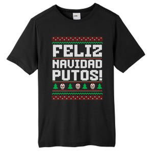 Feliz Navidad Putos Funny Mexican Christmas Sweater Tall Fusion ChromaSoft Performance T-Shirt