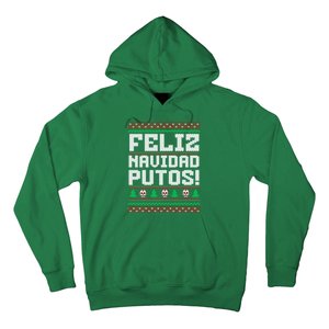 Feliz Navidad Putos Funny Mexican Christmas Sweater Hoodie