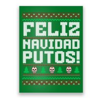 Feliz Navidad Putos Funny Mexican Christmas Sweater Poster