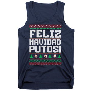 Feliz Navidad Putos Funny Mexican Christmas Sweater Tank Top