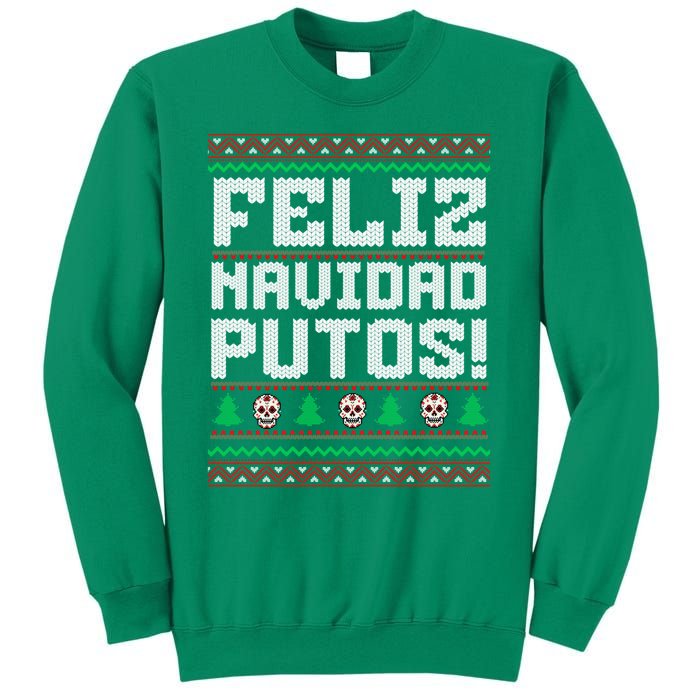 Feliz Navidad Putos Funny Mexican Christmas Sweater Sweatshirt