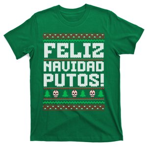 Feliz Navidad Putos Funny Mexican Christmas Sweater T-Shirt