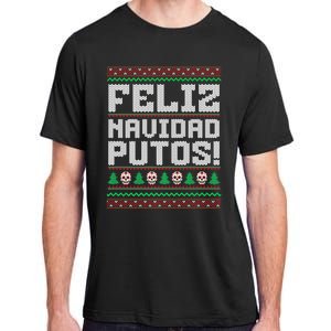 Feliz Navidad Putos Mexican Christmas Sweater Funny Adult ChromaSoft Performance T-Shirt