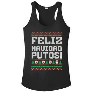 Feliz Navidad Putos Mexican Christmas Sweater Funny Ladies PosiCharge Competitor Racerback Tank