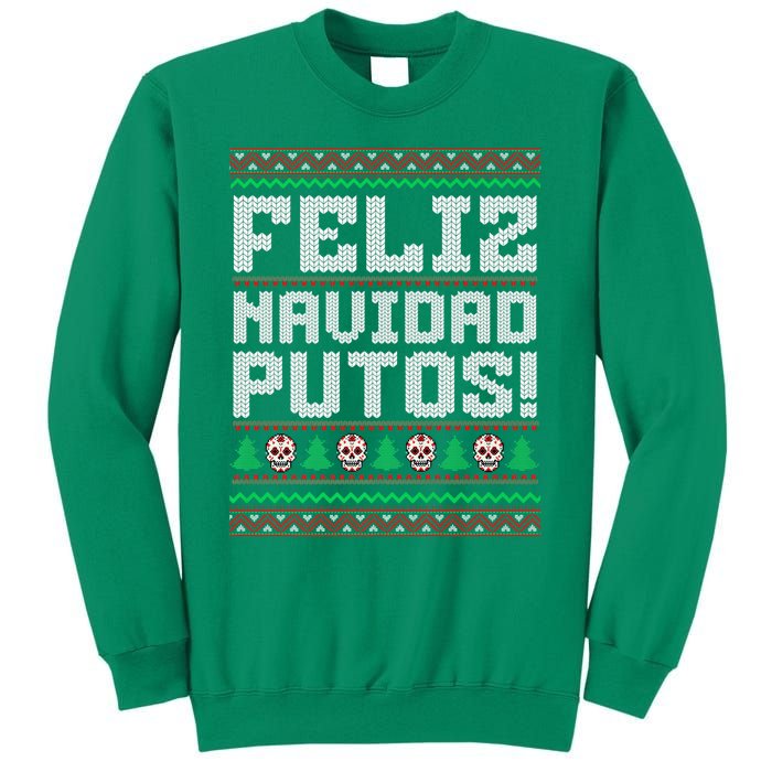 Feliz Navidad Putos Mexican Christmas Sweater Funny Sweatshirt