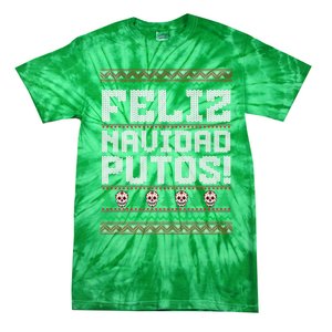 Feliz Navidad Putos Mexican Christmas Sweater Funny Tie-Dye T-Shirt