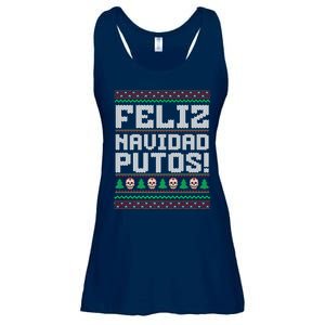 Feliz Navidad Putos Mexican Christmas Sweater Funny Ladies Essential Flowy Tank