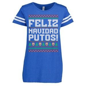 Feliz Navidad Putos Mexican Christmas Sweater Funny Enza Ladies Jersey Football T-Shirt