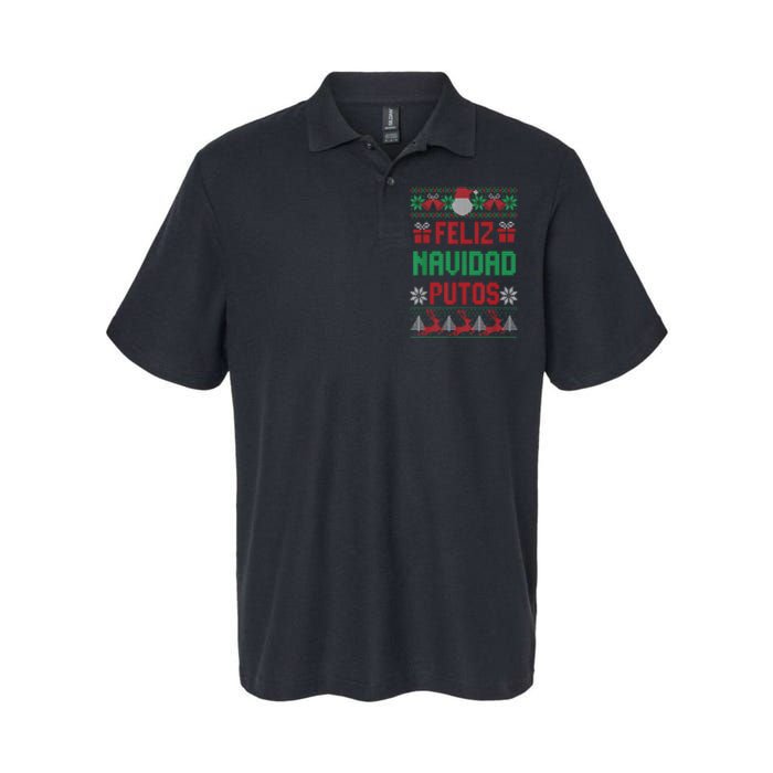 Feliz Navidad Putos Ugly Mexican Christmas Sweater Funny Softstyle Adult Sport Polo