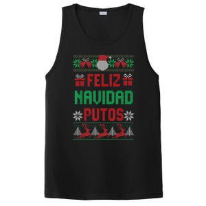 Feliz Navidad Putos Ugly Mexican Christmas Sweater Funny PosiCharge Competitor Tank