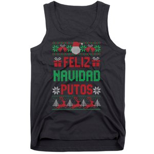 Feliz Navidad Putos Ugly Mexican Christmas Sweater Funny Tank Top