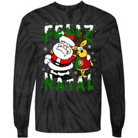 Feliz Natal Portugal Christmas Portuguese Xmas Gift Tie-Dye Long Sleeve Shirt