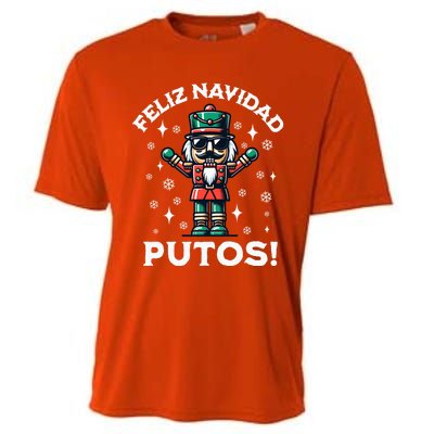 Feliz Navidad Putos Nutcracker Funny Christmas Cooling Performance Crew T-Shirt