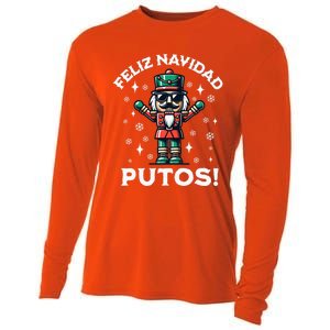 Feliz Navidad Putos Nutcracker Funny Christmas Cooling Performance Long Sleeve Crew