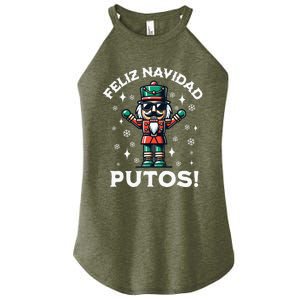 Feliz Navidad Putos Nutcracker Funny Christmas Women's Perfect Tri Rocker Tank