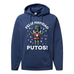 Feliz Navidad Putos Nutcracker Funny Christmas Performance Fleece Hoodie