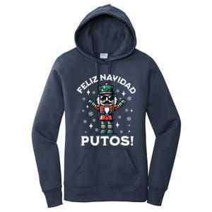 Feliz Navidad Putos Nutcracker Funny Christmas Women's Pullover Hoodie