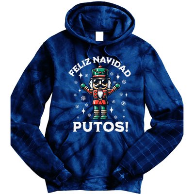 Feliz Navidad Putos Nutcracker Funny Christmas Tie Dye Hoodie