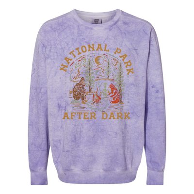 Funny National Park After Dark Colorblast Crewneck Sweatshirt