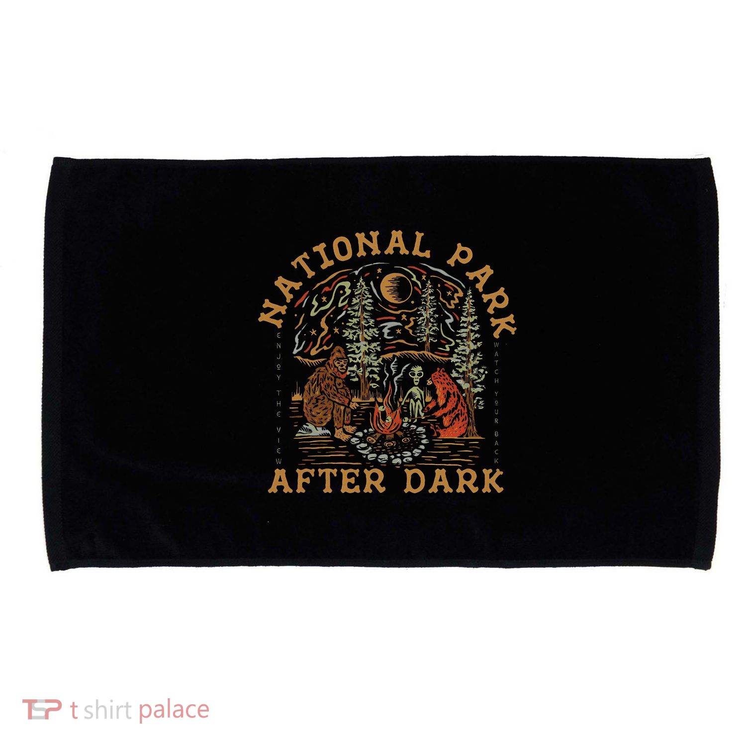 Funny National Park After Dark Microfiber Hand Towel