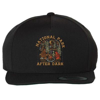 Funny National Park After Dark Wool Snapback Cap