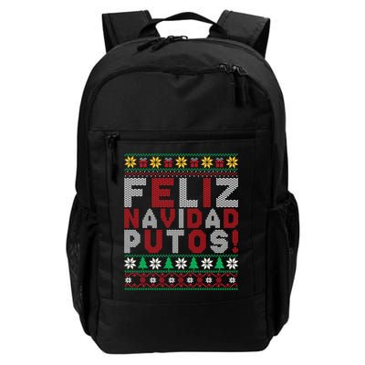 Feliz Navidad Putos Ugly Sweater Christmas Funny Backpack