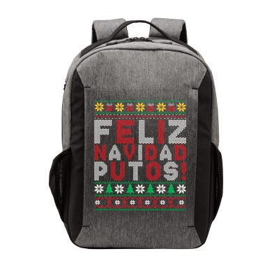 Feliz Navidad Putos Ugly Sweater Christmas Funny Vector Backpack