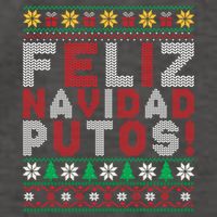 Feliz Navidad Putos Ugly Sweater Christmas Funny Vector Backpack