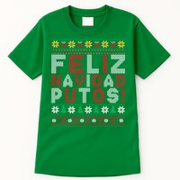 Feliz Navidad Putos Ugly Sweater Christmas Funny Tall T-Shirt