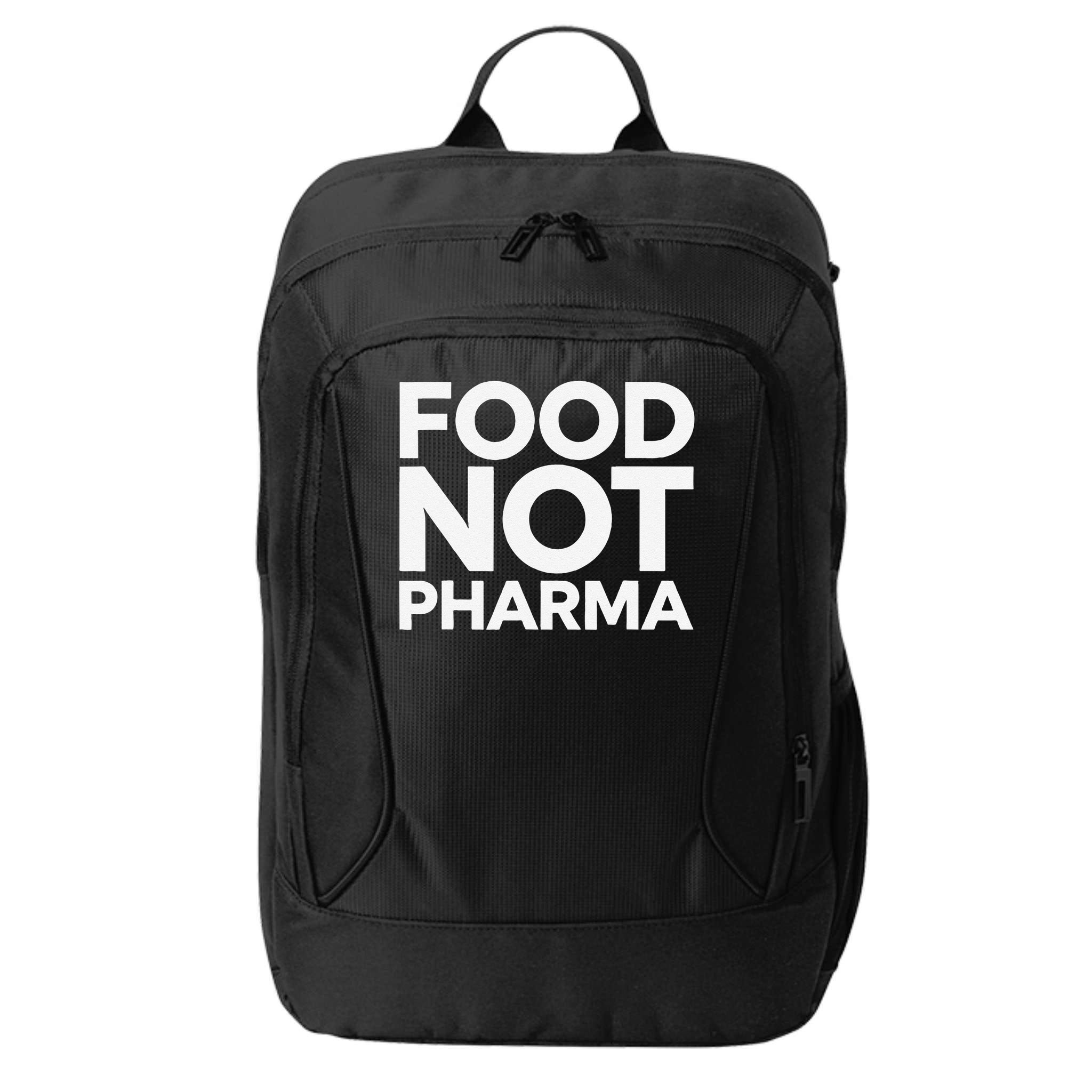 Food Not Pharma Natural Organic Nutrition City Backpack