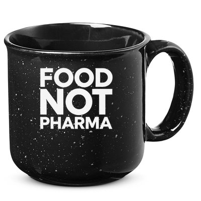 Food Not Pharma Natural Organic Nutrition 15oz Campfire Ceramic Mug