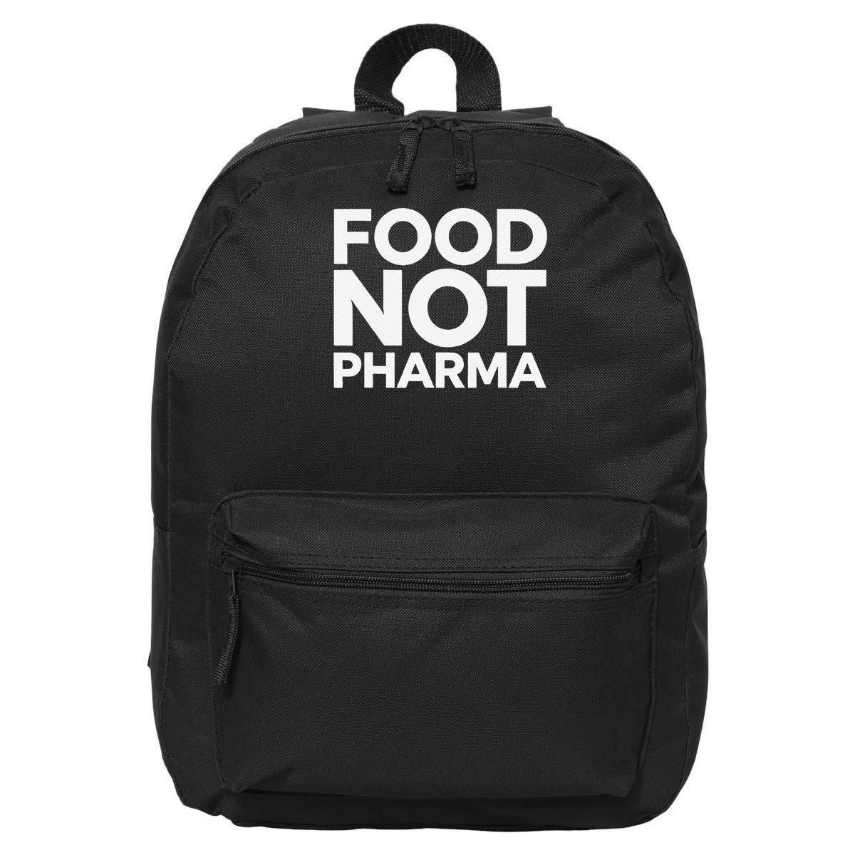 Food Not Pharma Natural Organic Nutrition 16 in Basic Backpack