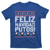 Feliz Navidad Putos Funny Mexican Ugly Christmas Party Gift Cute Gift T-Shirt