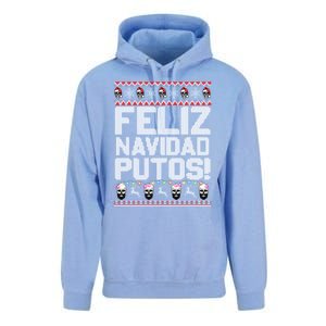 Feliz Navidad Putos Funny Mexican Ugly Christmas Party Gift Cute Gift Unisex Surf Hoodie