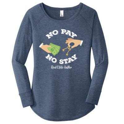 Funny No Pay No Stay Landlord Pay Me Real Estate Investor Gift Women's Perfect Tri Tunic Long Sleeve Shirt