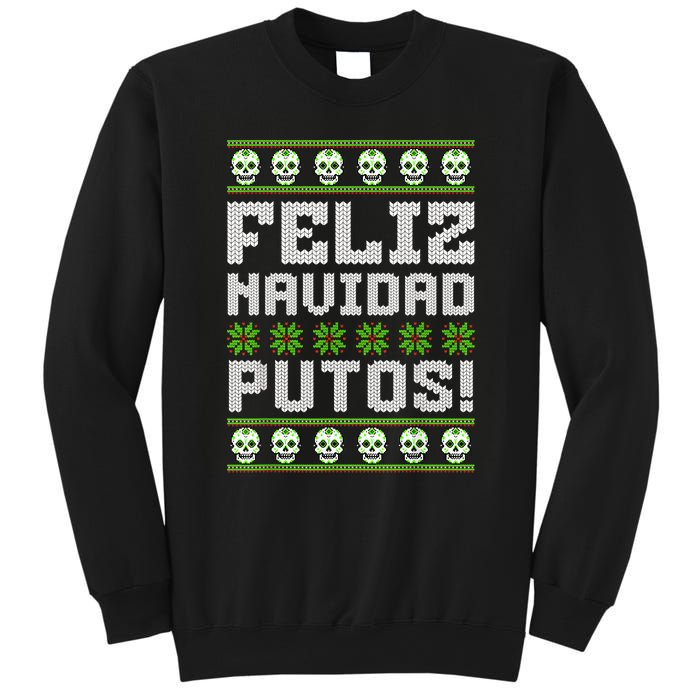 Feliz Navidad Putos Mexican Ugly Christmas Sweater Funny Sweatshirt