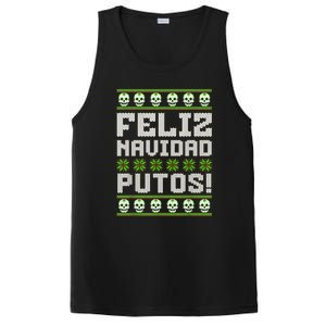 Feliz Navidad Putos Mexican Ugly Christmas Sweater Funny PosiCharge Competitor Tank