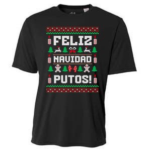 Feliz Navidad Putos Funny Christmas Sweater Design Cooling Performance Crew T-Shirt